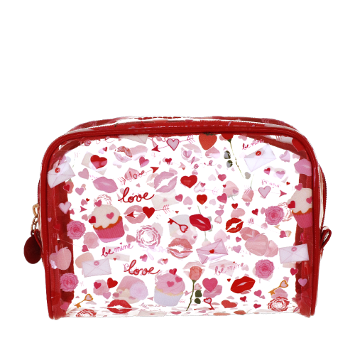 NECESSAIRE L CRISTAL LOVE PEEK ROSSO C