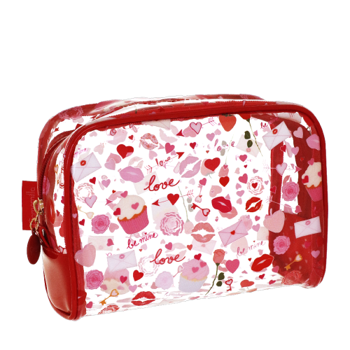 NECESSAIRE L CRISTAL LOVE PEEK ROSSO C