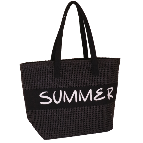 BORSA MARE L CROCHET SUMMER NERO