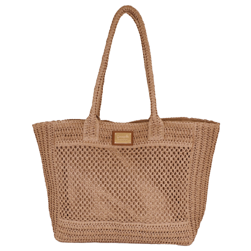 BORSA CITY M CROCHET BEIGE SC/P