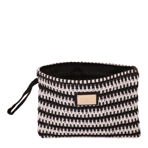 BUSTA MARE M RIGA CROCHET NERO C/T