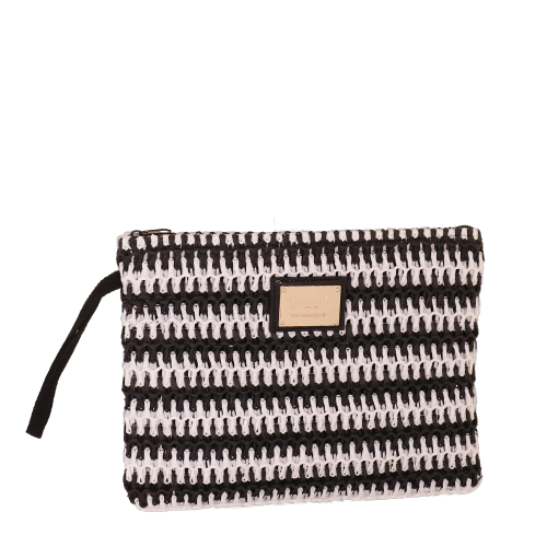 BUSTA MARE M RIGA CROCHET NERO C/T