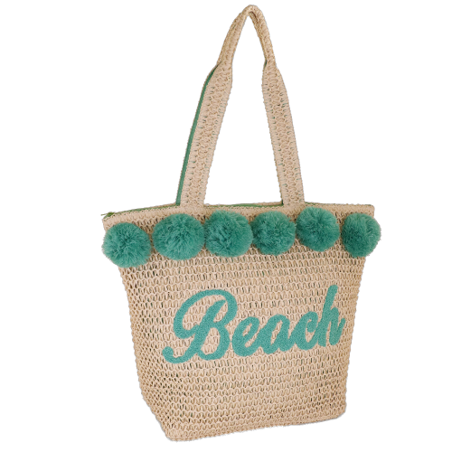 CESTA MARE M POMPON VERDE