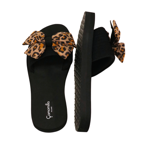 SLIDERS LEOPARD BOW C