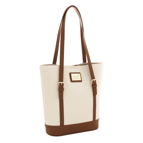 BORSA SPALLA TOFFEE BIANCO