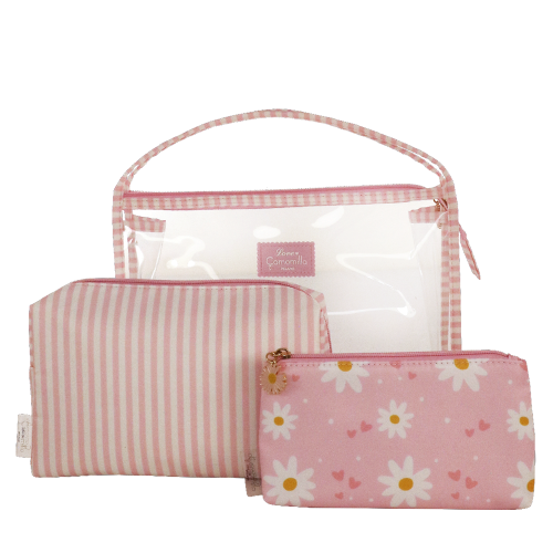 SET BEAUTY BAG TRIO DAISY LOVE ROSA