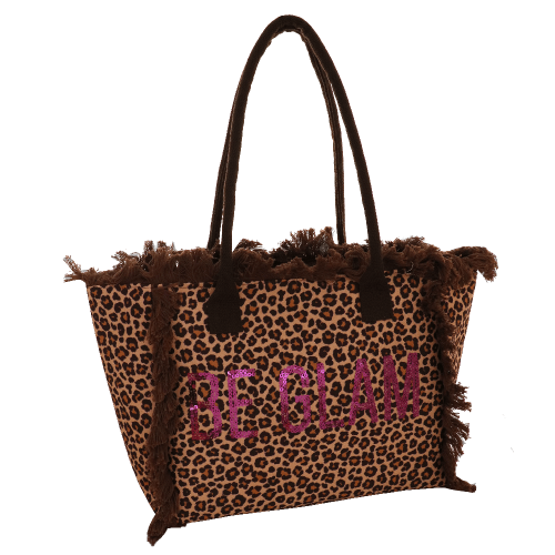 BORSA CITY M BE GLAM FRANGE LEO F.SC/P