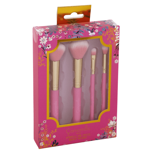 SET BELLEZZA 4 PENNELLI MAKE UP FLOWERS
