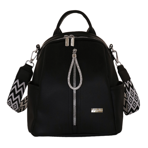 ZAINO CITY FRIZZY NERO SC/P