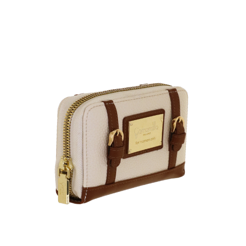 PORTAFOGLIO ZIP S TOFFEE BIANCO
