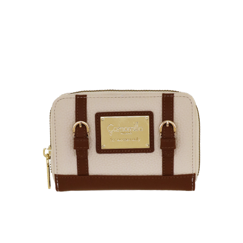 PORTAFOGLIO ZIP S TOFFEE BIANCO