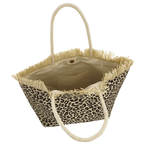 BORSA MARE L LEO LUREX NERO SC/P/T