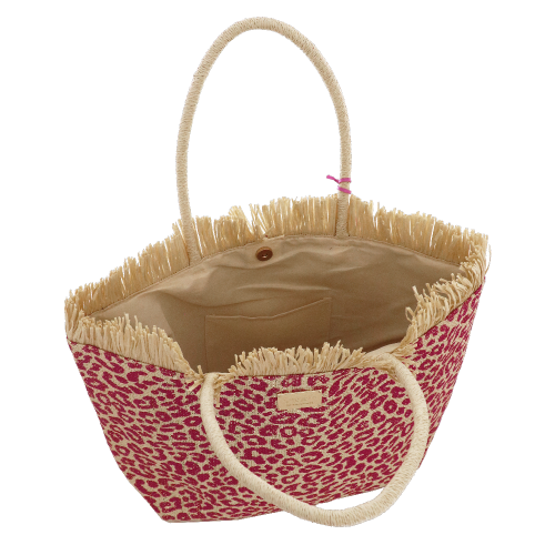 BORSA MARE L LEO LUREX FUCSIA T