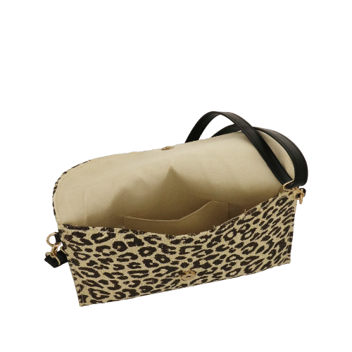 BORSA TRACOLLA MARE LEO LUREX NERO
