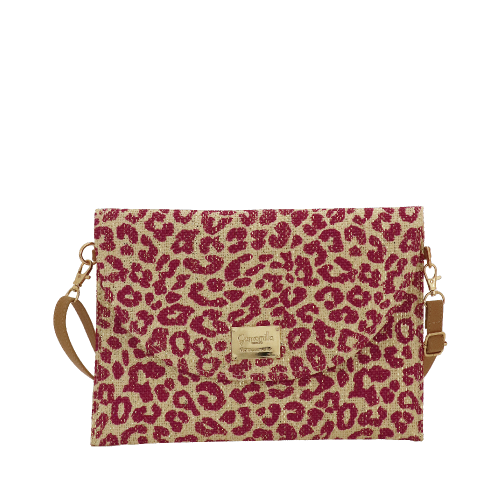 BORSA TRACOLLA MARE LEO LUREX FUCSIA