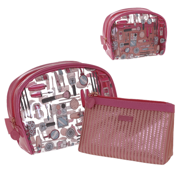 SET TROUSSE KISS&GO ROSA P/C
