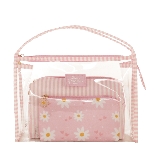 SET BEAUTY BAG TRIO DAISY LOVE ROSA