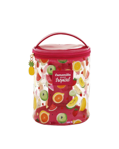 BEAUTY CASE TONDO S TROPICAL J.FUCSIA P