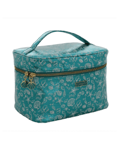 BEAUTY CASE M SHELL SHINE TURCHESE