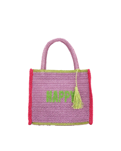 BORSA CITY S CROCHET COLORFUL LILLA