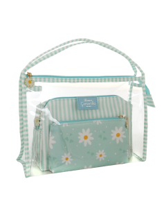 SET BEAUTY BAG TRIO DAISY LOVE VERDE C.T