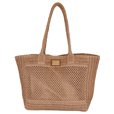 BORSA CITY M CROCHET BEIGE SC/P