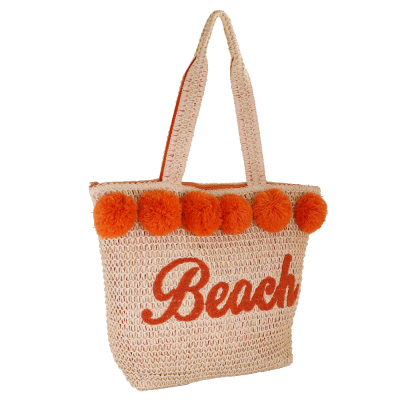 CESTA MARE M POMPON ARANCIONE