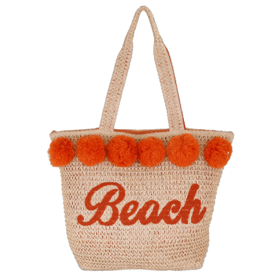 CESTA MARE M POMPON ARANCIONE