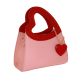 BORSA MANO S YES LOVE ROSA